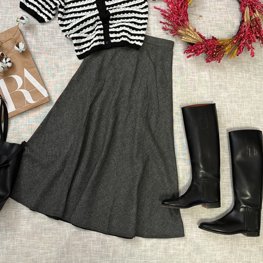 Zara wool blend maxi midi skirt - Picture 3 of 15